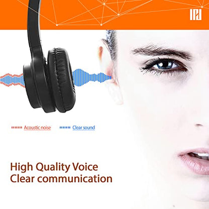 IPD IPH-250 USB Headset with Noise Cancelling Microphone for Office and Call cengter- Compatible with Skype, Microsoft Teams, Cisco Jabber, Avaya One-X and Other Soft Phones - color: Leather Cushion, style: Monaural