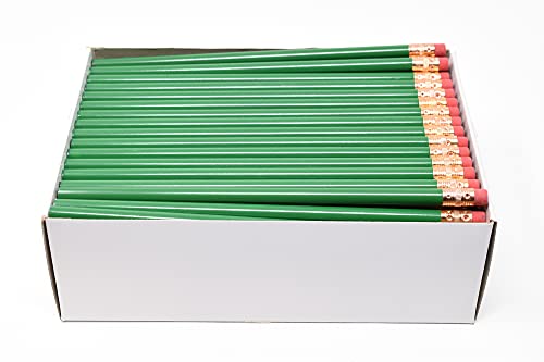 Pencil Guy Blank Round Pencils, Green, 144 to a box | Not Sharpened - color: Green, size: 1 Count (Pack of 144), style: Not Sharpened