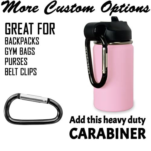 LaserGram Personalized Water Bottle, Grad Cap Class of 2023, 2024, 2025, 2026, 2027, Stainless Steel Double Wall Vacuum Insulated with Flip Top Straw, Custom Engraved Gift (12oz / 335ml Pink) - color: Pink, size: 12 Ounces