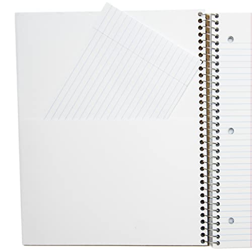 Top Flight Wired 5-Subject Wirebound Notebook with 8 Pockets, 160 Sheets, College Rule, 11 x 8.875 Inches, 1 Notebook, Cover May Vary (33182)