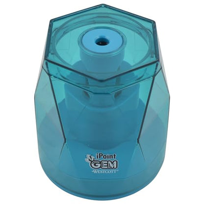 Westcott iPoint® GEM Battery Pencil Sharpener, Blue (00529) - color: Blue