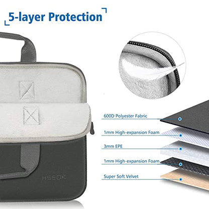 Hseok Laptop Sleeve 13.3-14 inch Case with Small Pouch, Neoprene Computer Bag Compatible with MacBook Neo/Pro 14 M5/M4/M3/M2/M1, Mac Air/Pro 13.3, XPS 14 and Most 13-14 inch Notebooks,D02G01 - color: D02g01, size: 13"-14"