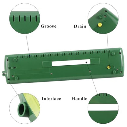 EASTROCK 32 Key Melodica Instrument Air Piano Keyboard Soprano Melodica with 2 Mouthpieces Tube Sets Carrying Bag for Beginners Adults Gift Green - color: Green, size: 32key