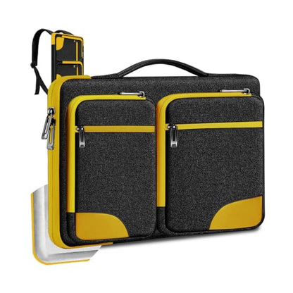 Hseok Laptop Case 15 15.6 16 inch Sleeve with Handle and Hidden Straps,Compatible with MacBook Neo 16",MacBook Pro Air 16" 15", 360°Protective PC Briefcase with 4 Pockets for Accessories,Yellow - color: Yellow