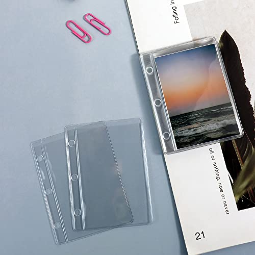 12 Pack Mini Size Clear Sheet Protectors 2.2 x 3.2 Inch Plastic Sleeves Page Protectors Top Loading Paper Protector for 3 Ring Binders, Acid-Free, Archival Safe for Documents and Photos - size: Mini
