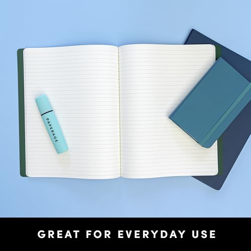 PAPERAGE Soft Cover Blank Journal Notebook, 2 Pack, (Navy), 100 Pages, Large 7.5 inches x 9.5 inches, Ideal for Sketch Book, Note Taking & Travel Journal - color: Navy, style: Plain 100pgs (2 Pack)