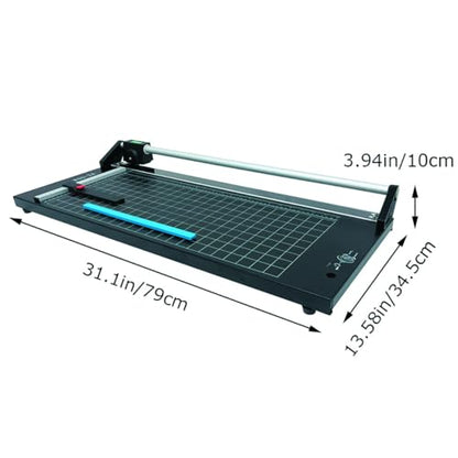 INTBUYING 24 Inch Commercial Manual Precision Rotary Paper Trimmer Smart Rotary Paper Cutter for Cutting Various Types of Photo Paper, Film, hot and Cold Laminating Paper, Office Paper, etc