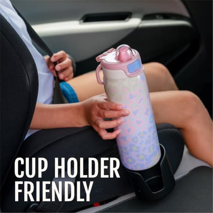 Ello Kids Pop & Fill 18oz Stainless Steel Water Bottle with Quick Fill Technology, Double-Wall Vacuum Insulation, Leak Proof Locking Lid, Sip & Chug, BPA Free, Gifts for Girls Boys, A La Mode - color: A La Mode, size: 18 Ounces