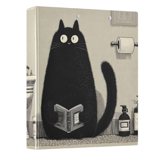 3 Ring Binders Anime Cat Printed 1 Pack, Document Holders Paper Organizers 200 Sheets Office Supply
