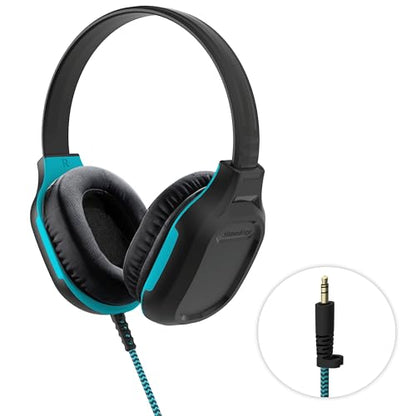 Gumdrop DropTech On-Ear Wired Headphones No Mic | 3.5 mm - Long Tangle Free Chew-Proof Cord - Rugged Reliable Drop Tested and Comfortable for Kids K-12 Students Classroom and School Use - size: New DropTech Headphones (Black) Single Unit
