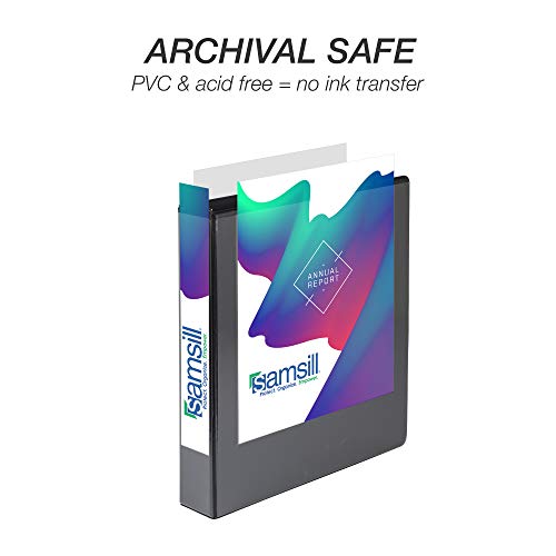 Samsill Durable 1.5 inch 3 Ring Binder, D Ring Binder, 100% Recycled Chipboard, Black - color: Black, size: 1 Pack, style: 1.5 Inch