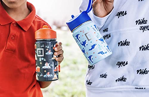 IRON °FLASK Kids Water Bottle - Straw Lid, 20 Name Stickers, Vacuum Insulated Stainless Steel, Double Walled Tumbler Travel Cup, Thermos Mug - Fiesta, 10 Oz - color: Fiesta, size: 10 Ounces