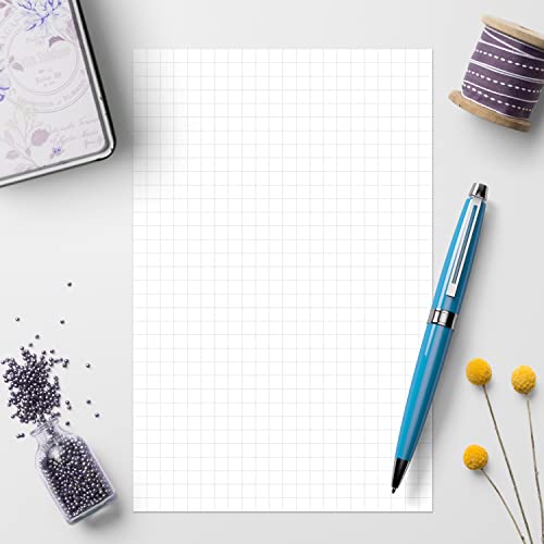 321Done Graph Paper Notepad & Memo Writing Pads - 50 Tear-Off Sheets, 5.5x8.5 Notepads, 1/4 Grid Note Pads, Note Paper, Scratch Pad, White 70 lb Paper, Chipboard Backing, Made in USA - color: Graph - 0.25" Large Grids, size: Half Size (5.5" x 8.5")
