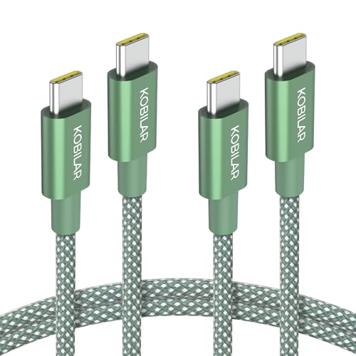 USB C to USB C Cable,60W 3A Fast Charging USB C Charger Cable,2pack-5ft, Alluminum Shell Type C to Type C Cable for iPhone17/16 Pro/Plus/ProMax/iPad Pro2024/ Air,Samsung S25(Green) - color: Green, size: 2 Pack-5+5ft