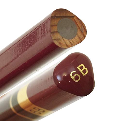 Uni Penmanship Writing Wooden Pencil - Triangular Body - 6B - Pack of 3