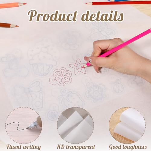 Tracing Paper Roll 17in x 50yd, White Trace Paper Pattern Paper Translucent Tracing Paper for Sewing, Drawing, Sketching, Gift Wrapping - size: 17in x 50yd