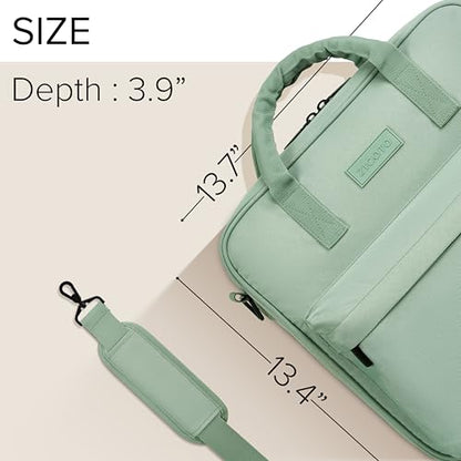 Sturdy 3 Ring Zipper Binder with Strap - 2" Binder with Pockets Holds 500 Sheets, Laptop & More - Durable & Easy to Carry - color: Sage