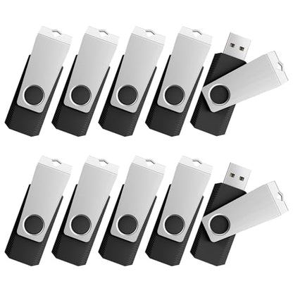 TOPESEL 8GB Flash Drive 10 Pack Bulk, USB2.0 Thumb Drive USB Stick for Data Storage Backup, Jump Drive Pen Drive Zip Drive Memory Stick with Indicator, USB Storage Flash Drive Swivel Design - size: 10 Pack 8GB USB 2.0