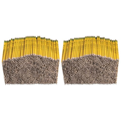 Ticonderoga Wood-Cased Pencils, Pre-Sharpened, 1000/Box, 2 Boxes | 2 HB Soft, Yellow, 2000 Pencils Total, X13100 - size: 1 Count (Pack of 2000)