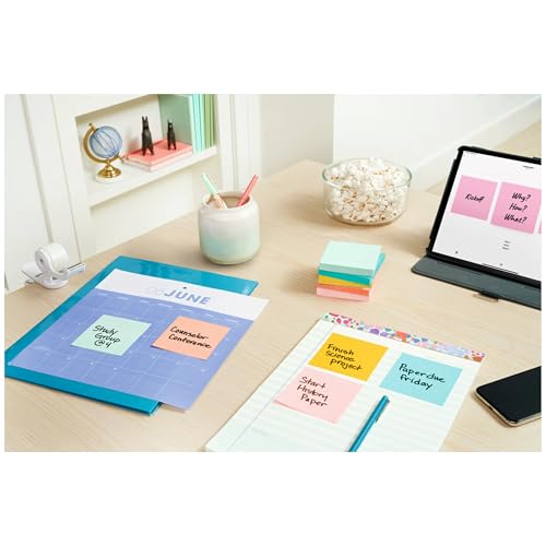 Post-it Notes, 3 x 3 in, Beachside Café Collection, 4 Pads | School Supplies and Office Products