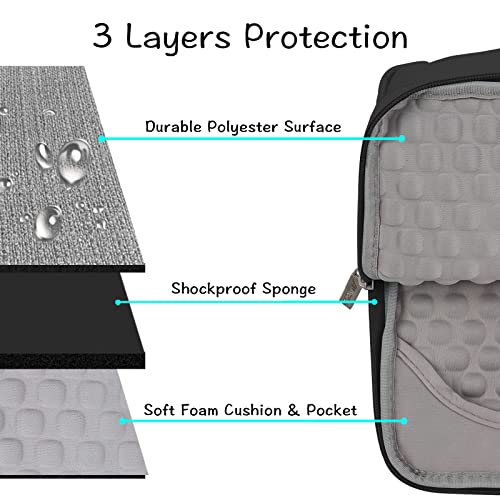 MOSISO Laptop Case 13.3 inch, 13-13.3 inch Laptop Sleeve with Handle Compatible with MacBook Air/Pro 13/Pro 14 M5 M4 M3 M2 M1,HP Dell ASUS Lenovo, Polyester Multifunctional Computer Bag, Black - color: Black, size: 13.3 inch