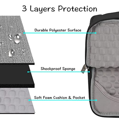MOSISO Laptop Case 13.3 inch, 13.3 inch Laptop Sleeve with Handle | Compatible with MacBook Air/Pro 13/Pro 14, HP Dell ASUS Lenovo, Polyester Multifunctional Computer Bag, Black - color: Black, size: 13.3 inch