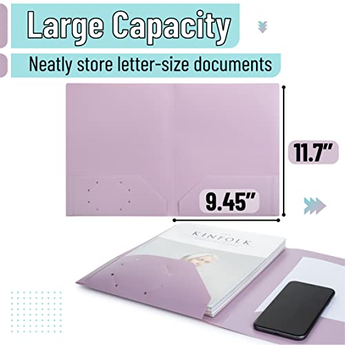 Mr. Pen- Plastic Folders with Pockets, 5 pcs | Aesthetic File Folder with Business Card Slot, 2-Pocket Folder, Back to School, Office, Filing Supplies - color: Pastel Colors, size: 5 Pack