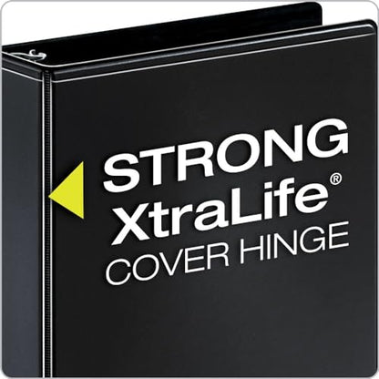 Cardinal 3 Ring Binder, Durable 1.5 Inch Performer ClearVue Binder, Round Rings, 350-Sheet Capacity, Customizable ClearVue Covers, PVC-Free, Black (67325) (Pack of 12) - color: Black, size: 1.5-Inch (Pack of 12)