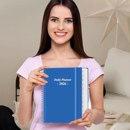 Daily Planner 2026 Full Page Per Day- 2026 Daily & Monthly Planner from January 2026 to December 2026, Day Planner 2026 with 12 Months Tabs, 8.5" x 11", Blue - color: Blue, size: 8.5" x 11"