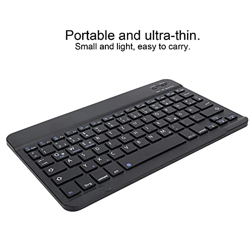 German Keyboard 10Inch Keyboard German Layout USB Computer Keyboard for Laptops, PC(Black)