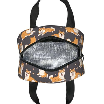 Shiba Inu Brown Lunch Box - Insulated Lunch Bags for Kids Boys Girls Reusable Lunch Tote Bags, Perfect for School/Camping/Hiking/Picnic/Beach/Travel - color: Brown