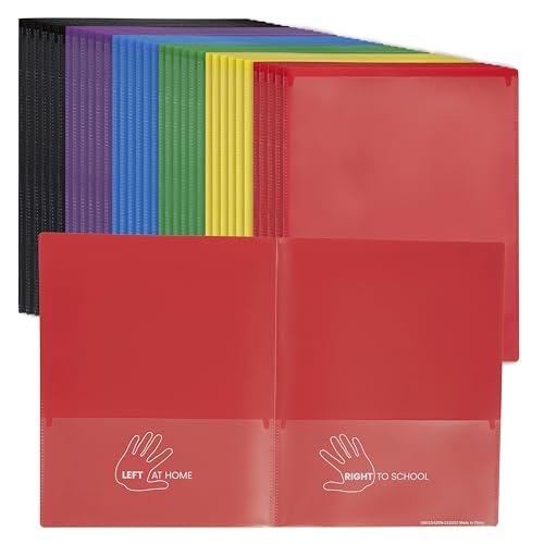 ECR4Kids 2-Pocket Parent-Teacher Classroom Communication Folder, School Supplies, Assorted, 36-Piece - color: Assorted