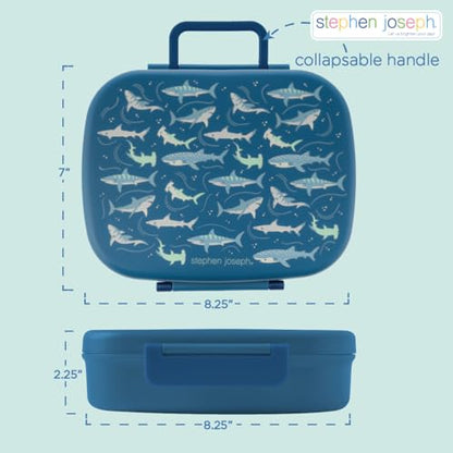 Stephen Joseph, Bento Box for Kids with 5-Compartment, Leak Proof Lid Lunch Box, BPA Free Bento Box for Ages 3-7, Toddler Lunch Box with Leak Proof Sauce Compartment, Farm - color: Farm