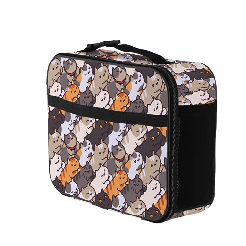 Cat Lunch Bag Reusable Insulated Lunch Box Keep Food Cooler Thermal Lunch Tote for Women Men - color: Cat