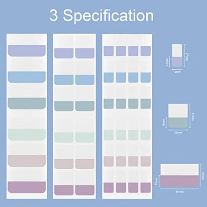 AVECMOI Sticky Index Tabs for Notebooks Binders, 420 Pieces, Divider Page Markers Book Tabs, Neutral Labels Tabs for File Folders, Calendar, Planner, Morandi