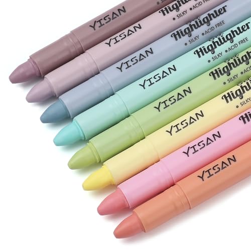 YISAN Bible Highlighter, 8 Sorbet Colors | Dry Highlighter, No Bleed Marker Pens, 70641 - color: Sorbet