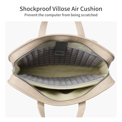 Protective Sleeve Case Bag Compatible with MacBook Pro 16 Inch, 15.6 inch, HP, Dell, Acer Aspire, Asus Notebook, Computer Bag with Shoulder Strap,Pocket,Handle, Khaki - color: Khaki, size: 15-16