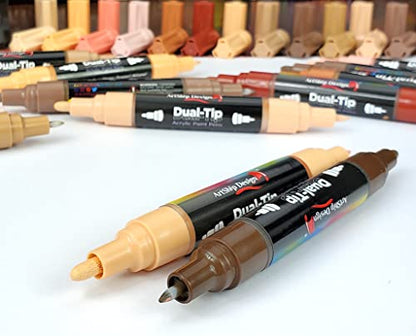 ArtShip Design Acrylic Paint Pens Double Pack (Skin Tone) - color: Skin Tone