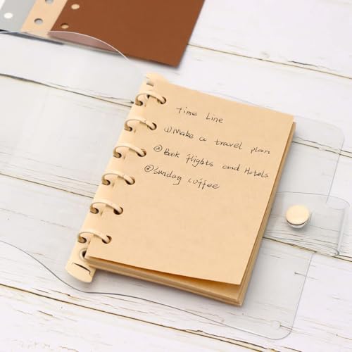 AxeWoodz A7 Colorful Refill Paper 300 Sheets Blank Loose Leaf Papers 6 Dark Colors 6 Hole Notebook Refills 6 Ring Binder Filler Paper - color: Dark Color