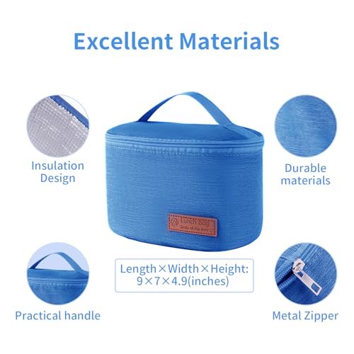 Bento Lunch Box Set -2 Stackable Adult And Women's Lunch Boxes - Including Lunch Bag, Leak Proof And Bisphenol Free A - Built-In Cutlery Set - Dishwasher Safe (Blue) - color: blue