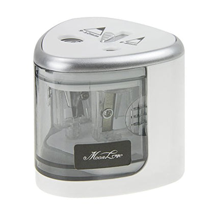 Pencil Sharpener Battery Operated Electric Pencil Sharpener Silver Pencils Sharpener Automatic Pencil Cutter for Kids Adults Artists Office Pencil Sharpeners (Batteries not included) - color: Silver