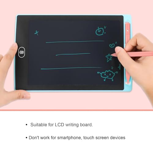 Flutesan 4.5 Inch LCD Writing Tablet Pen Replacement 4 Pcs Kids Stylus Pen for Drawing Tablet Doodle Pad with 4 Hanging Rope(Light Pink) - color: Light Pink