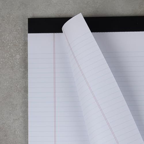 KitchenDine Office Legal Pads | Note Pads For Work | Memo Pads | 8.5 x 11 inches Lined Paper Pad | Narrow Rule 50 Sheets Pads | Set of 6 White Writing pads for Home, School, Teachers, Businesses