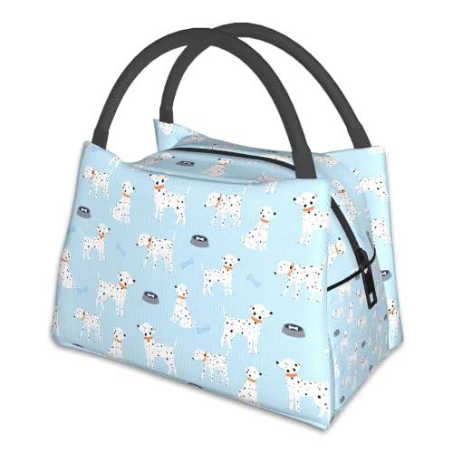 Insulated Lunch Bag,Cute Dog Large Capacity Lunch Box for Women,Cute Blue Portable Tote Bags Thermal Insulation Cooler for Students Adults School Work - color: Cute Dog