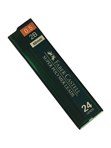 Faber-Castell 0.5mm 2B Mechanical Pencil Refills (96 Leads, 4 Tubes of 24 Leads Each)