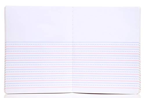 Mintra Primary Composition Notebook, 4 Pack, Blue Cover, 80 Sheets, 7.5in x 9.75in, 1/2 Sheet, Ruled with Drawing Area, Flexible Hardcover Journal, Grades K-2, School & Home Use - color: Primary Ruled, size: 4 Pack