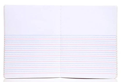 Mintra Primary Composition Notebook, 4 Pack, Blue Cover, 80 Sheets, 7.5in x 9.75in, 1/2 Sheet, Ruled with Drawing Area, Flexible Hardcover Journal, Grades K-2, School & Home Use - color: Primary Ruled, size: 4 Pack