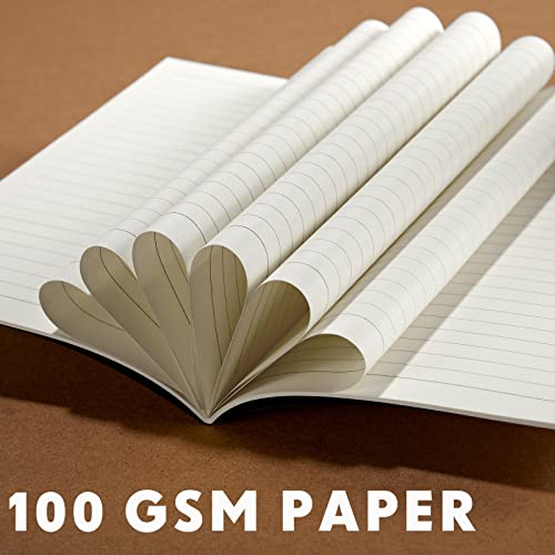 Mimorou 100 Pcs Journals Notebooks Bulk - Kraft Softcover A5 Small Notebooks 5.5 Inch x 8.3 Inch Notepads with 60 Page 30 Sheet for Writing Sketch Travel Office Supplies(Black, Brown,Lined) - color: Black, Brown, style: Lined