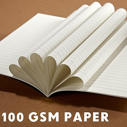 Mimorou 100 Pcs Journals Notebooks Bulk - Kraft Softcover A5 Small Notebooks 5.5 Inch x 8.3 Inch Notepads with 60 Page 30 Sheet for Writing Sketch Travel Office Supplies(Black, Brown,Lined) - color: Black, Brown, style: Lined
