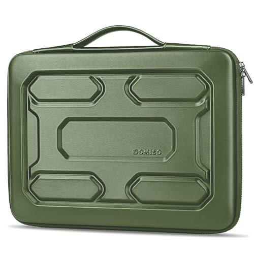 DOMISO 17 inch Laptop Sleeve with Handle Shockproof Waterproof EVA Protective Case for 17.3" ZBook Fury 17.3 G8/MSI GS73VR Stealth Pro/HP Envy 17/LG Gram 17"/ROG Strix GL702VS, Green - color: Green, size: 17.3 inch